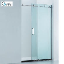 Sliding Bathroom Shower Enclosure with Stainless Steel Wall Frame (CVP040D)